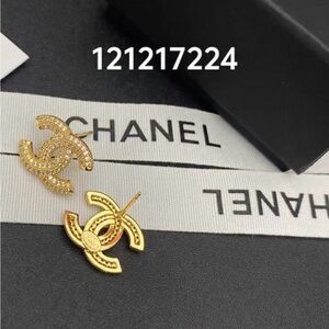 Chanel Gold Brooch with Crystal Accents